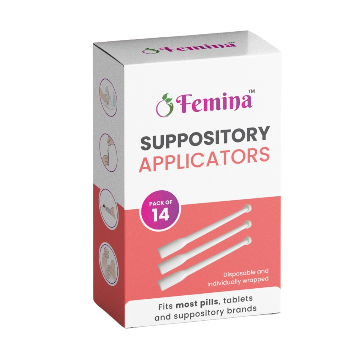 Femina™ Suppository Applicators for comfortable and precise vaginal suppository application