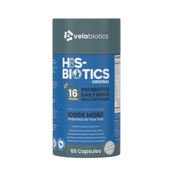 His-Biotics Probiotics ORIGINAL Multivitamin Capsules 60 Capsules - 3D product bottle and packaging box front view