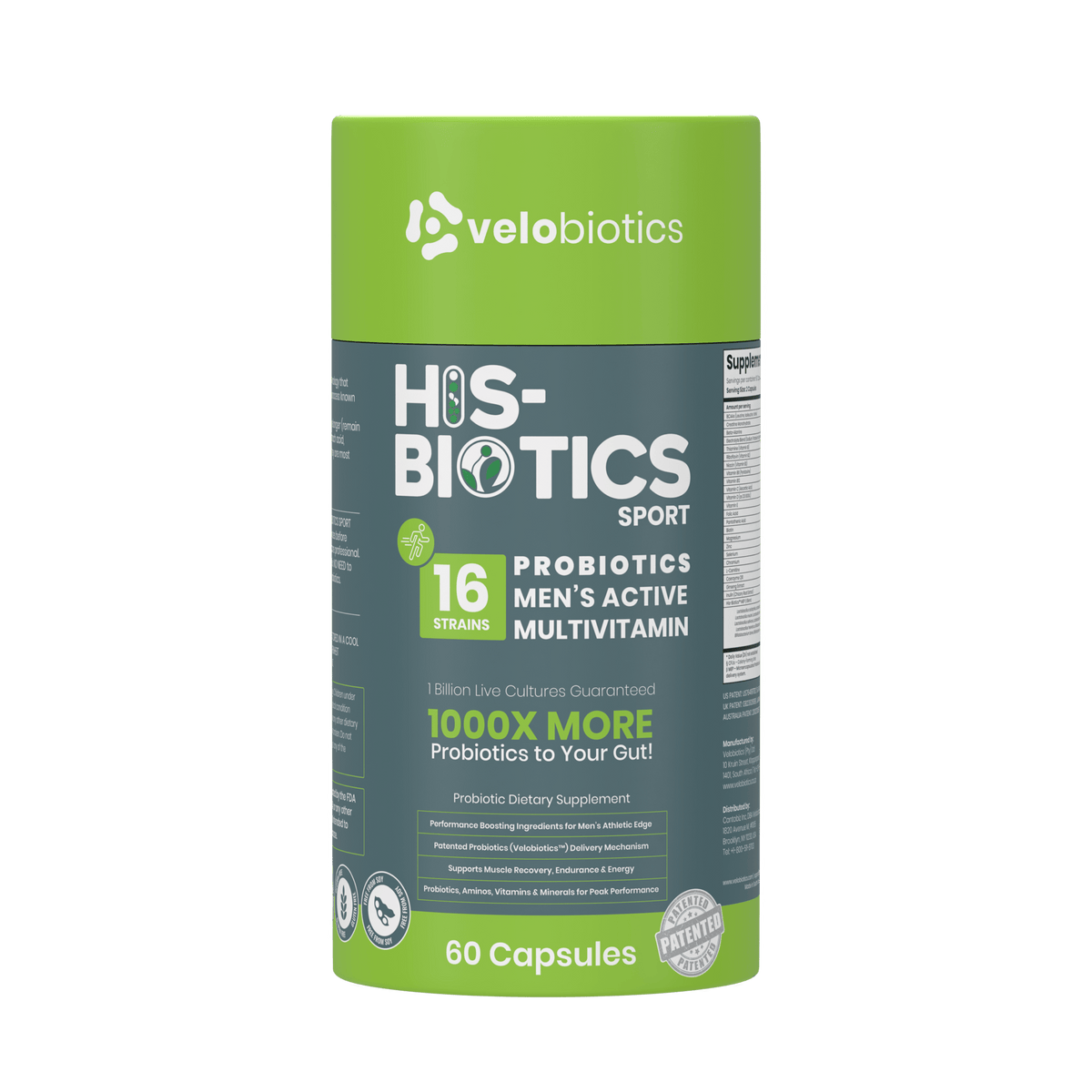 His-Biotics Probiotics SPORT Multivitamin Capsules — image 1