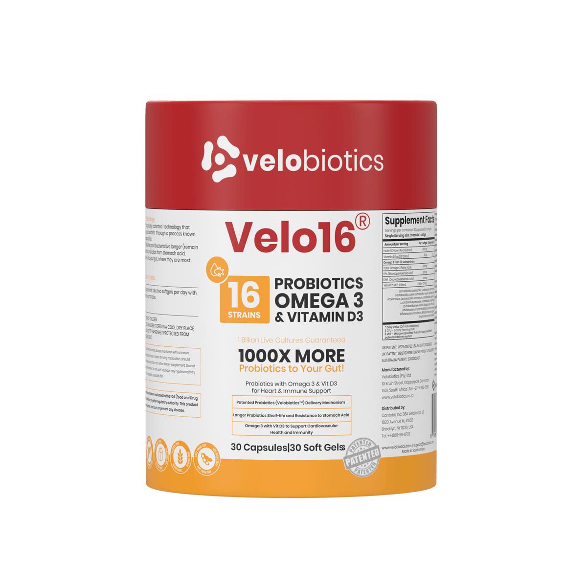 Velo16 Probiotics Omega 3 + Vit D3 — image 1