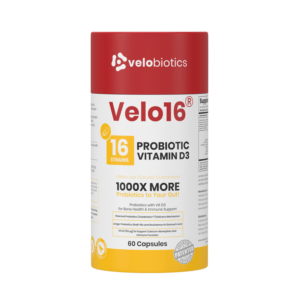 Velo16 Probiotics Vitamin D3 — image 1