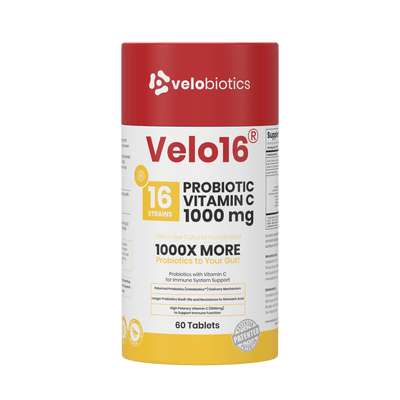 Velo16 Probiotics Vitamin C 3D box front view