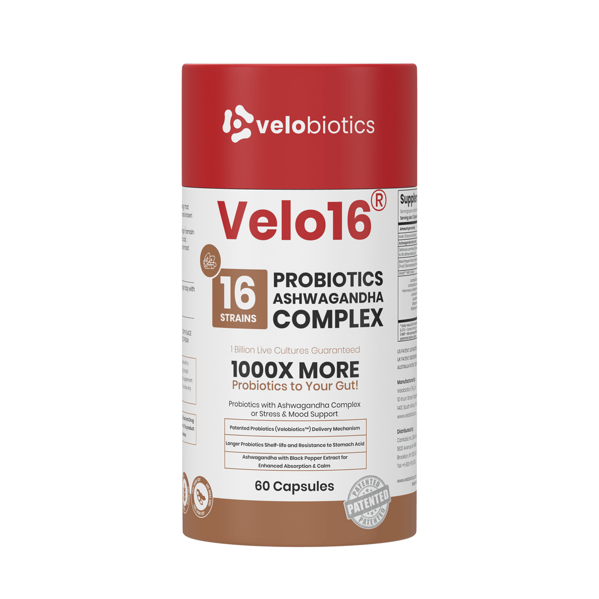 Velo16 Probiotics + Ashwagandha Complex — image 1