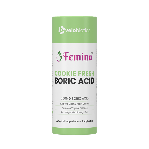 Femina COOKIE FRESH Boric Acid ONLY Suppositories, front packaging view