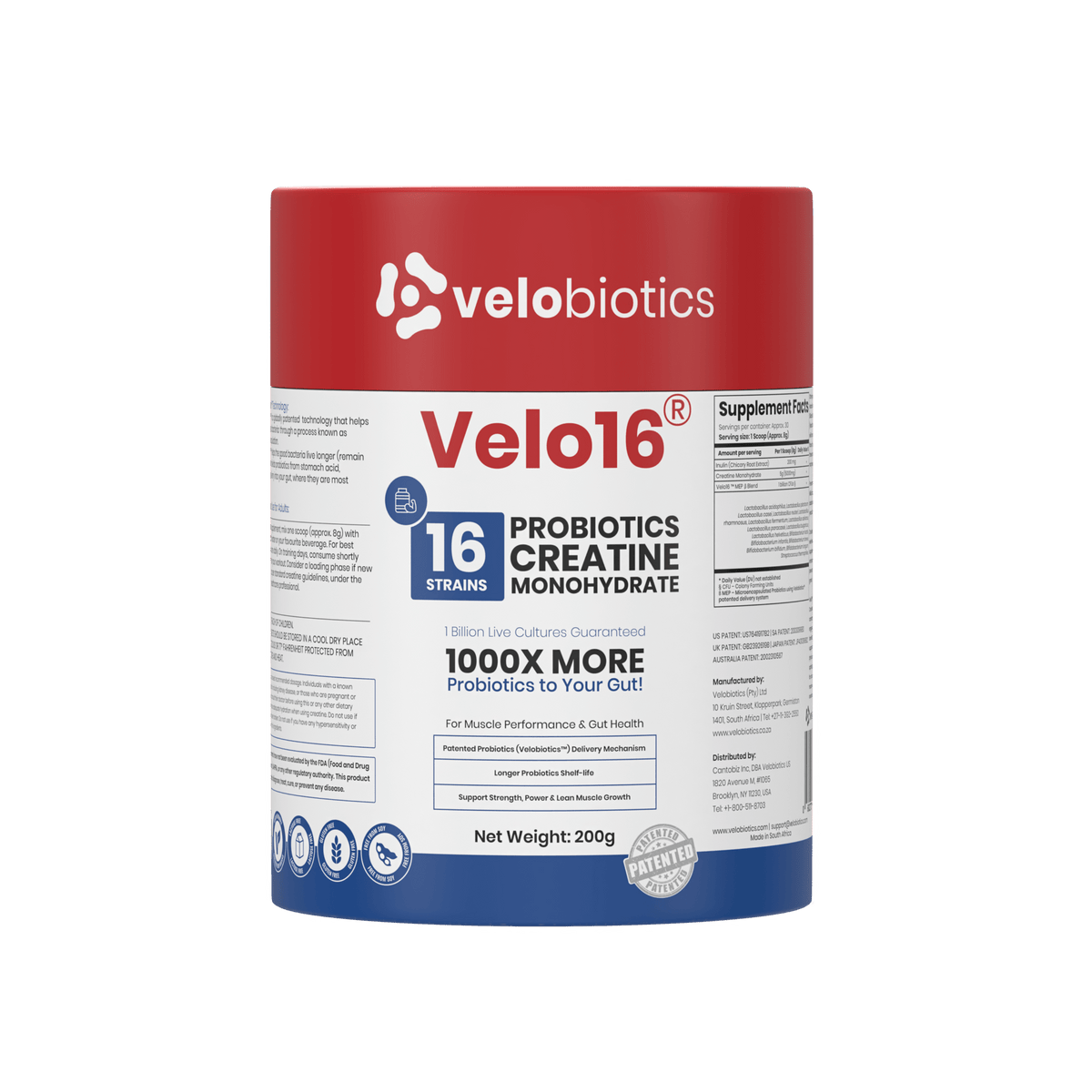 Velo16 Probiotics Creatine Monohydrate — image 1