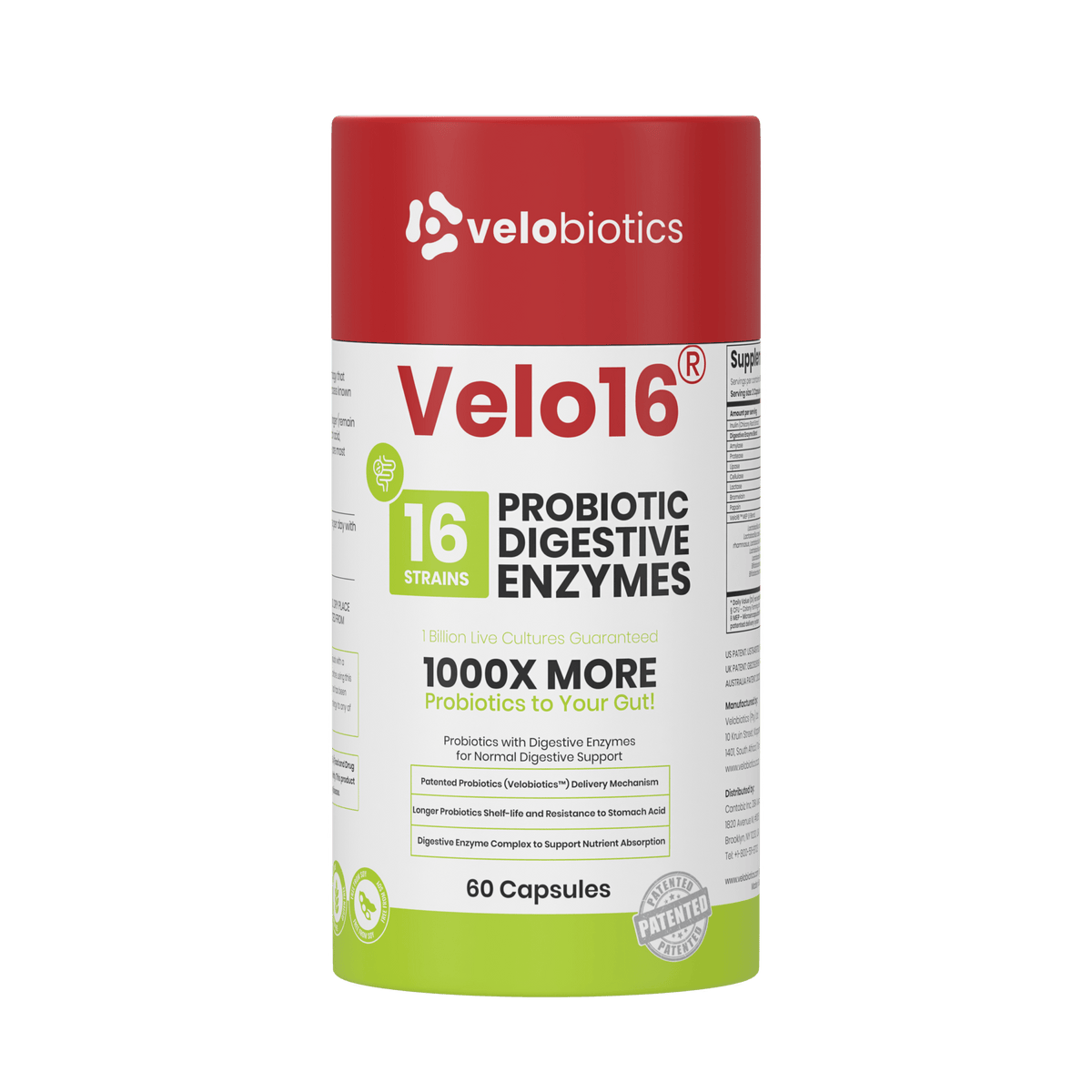 Velo16 Probiotic + Digestive Enzymes Complex — image 1