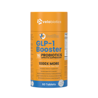 GutSlim Probiotics GLP-1 Booster supplement with 16 strains, appetite suppressant, supports gut health and metabolism, 60 tablets
