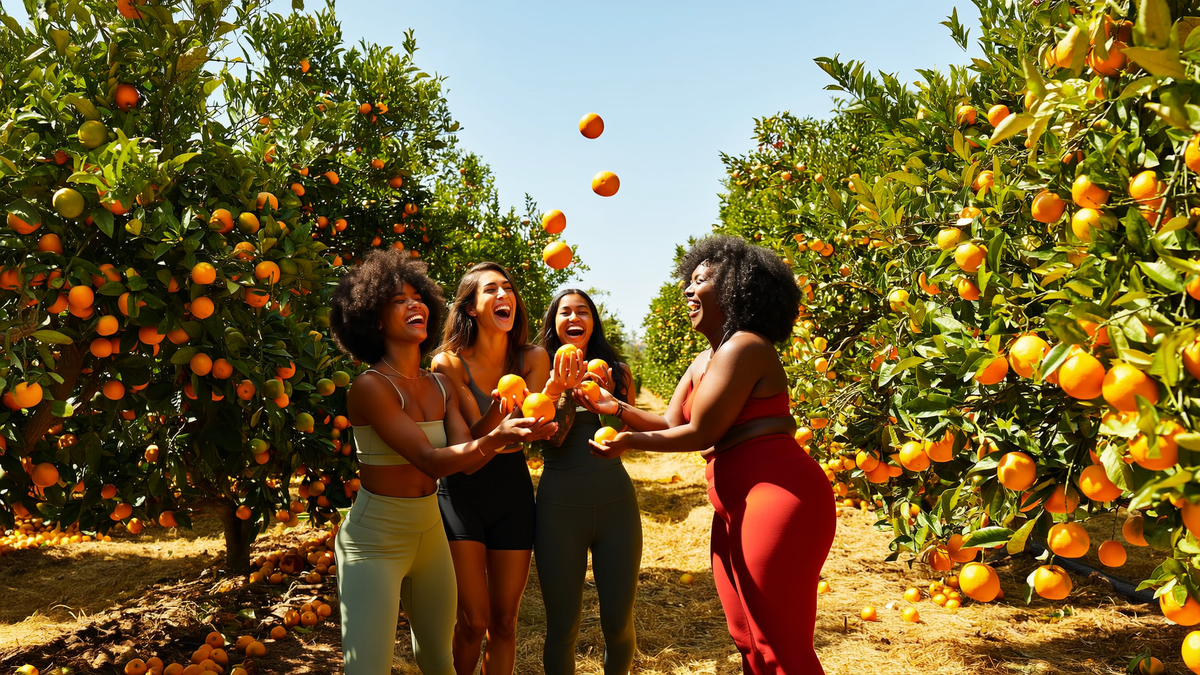 Women enjoying life, vitamin c hero photo