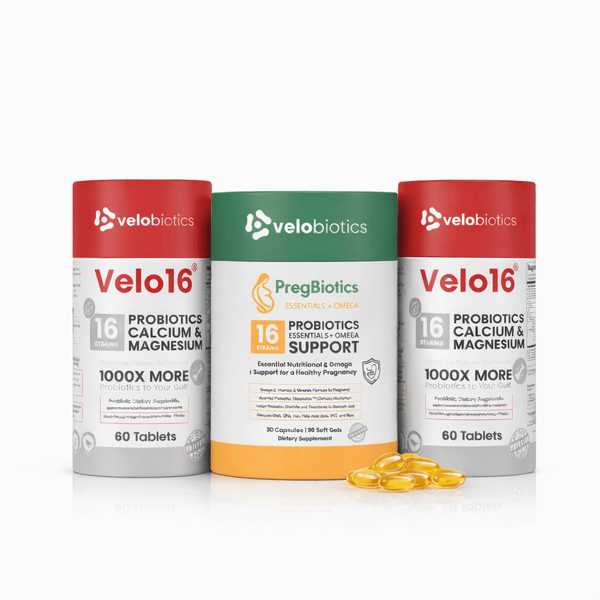 Pregnancy Support Pack – Prenatal + Omega‑3 + Calcium & Magnesium (Month Syste - supplement facts panel and nutritional info