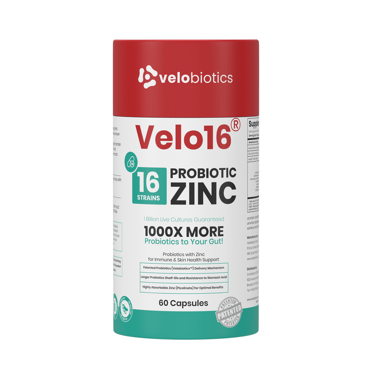 Velo16 Probiotics + Zinc Picolinate — image 1