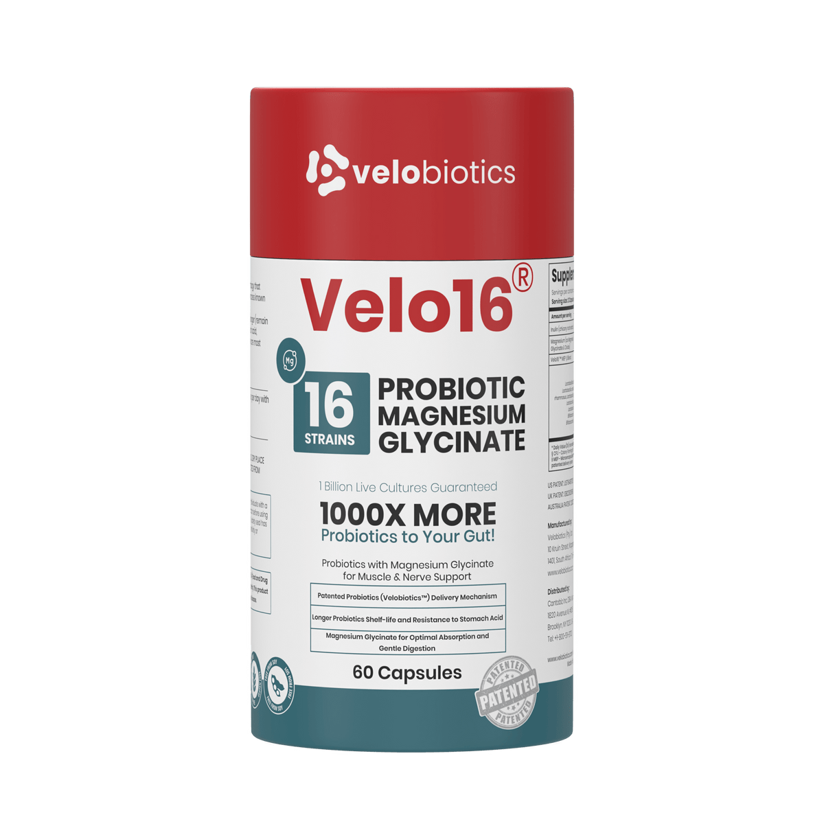 Velo16 Probiotics Magnesium Glycinate — image 1